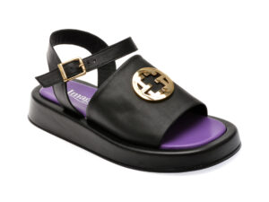 Sandale IMAGE negre, 3154142, din piele naturala
