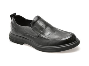 Mocasini OTTER negri, 97550, din piele naturala