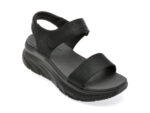 Sandale SKECHERS negre, D LUX WALKER, din material textil