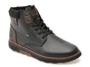 Ghete RIEKER negre, B3343, din piele naturala