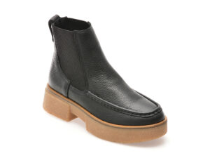 Ghete CLARKS negre, LINOTOP, din piele naturala