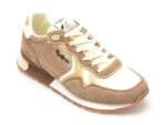 Pantofi sport PEPE JEANS bej, BRIT SEQUINS, din material textil