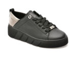 Pantofi sport RIEKER negri, W0502, din piele naturala