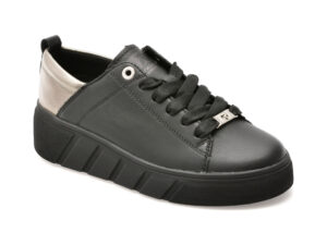 Pantofi sport RIEKER negri, W0502, din piele naturala