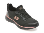 Pantofi sport SKECHERS negri, SQUAD SR, din material textil
