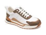 Pantofi OTTER albi, 40003, din piele naturala