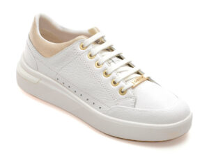 Pantofi GEOX albi, D36QFA, din piele naturala