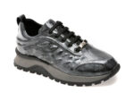 Pantofi EPICA gri, 279076, din piele naturala lacuita