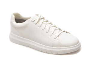 Pantofi GEOX albi, U45B3A, din piele ecologica