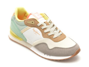 Pantofi sport PEPE JEANS multicolor, LONDON URBAN, din piele ecologica