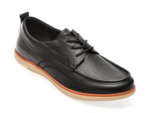 Mocasini OTTER negri, 323262, din piele naturala
