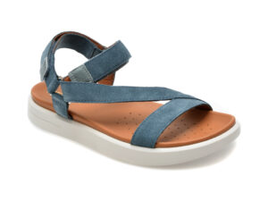 Sandale GEOX albastre, D45PAB, din piele intoarsa