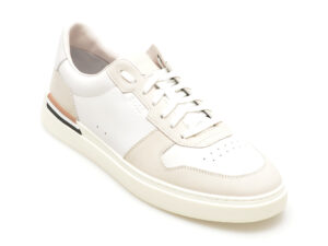 Pantofi BOSS albi, 73031, din piele naturala