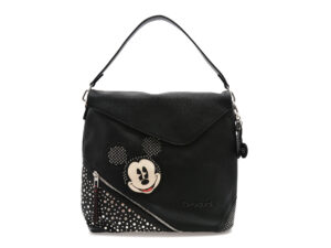 Rucsac DESIGUAL negru, WAXP21, din piele ecologica