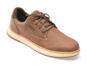 Pantofi SKECHERS maro, GARLAN, din piele ecologica