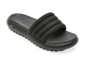 Papuci SKECHERS negri, ARCH FIT CLOUD, din material textil