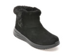 Ghete SKECHERS negre, ON-THE-GO STELLAR, din piele intoarsa