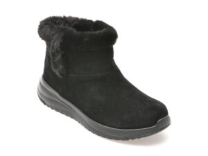 Ghete SKECHERS negre, ON-THE-GO STELLAR, din piele intoarsa