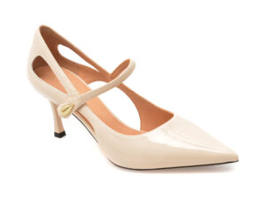 Pantofi eleganti EPICA bej, 2261, din piele naturala lacuita