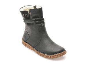 Ghete RIEKER negre, Z3771, din piele ecologica