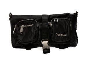 Poseta DESIGUAL neagra, SAXY21, din material textil