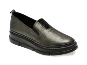 Pantofi EPICA gri, 387309, din piele naturala