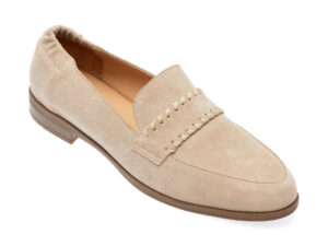 Mocasini IMAGE bej, 618779, din piele intoarsa