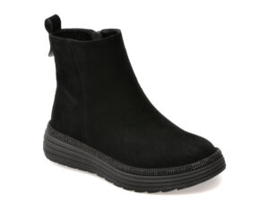 Ghete EPICA negre, 3R515, din piele intoarsa