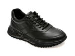 Pantofi OTTER negri, 8977, din piele naturala