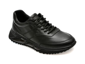 Pantofi OTTER negri, 8977, din piele naturala