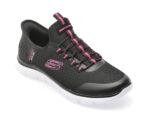 Pantofi sport SKECHERS negri, SUMMITS, din material textil