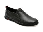 Mocasini OTTER negri, 27592, din piele naturala