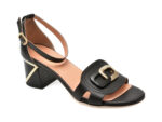 Sandale IMAGE negre, 603076, din piele naturala