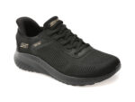 Pantofi sport SKECHERS negri, BOBS SQUAD CHAOS, din material textil