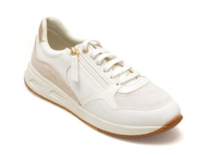 Pantofi GEOX albi, D36NQB, din piele naturala