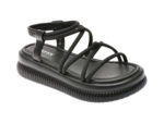 Sandale GRYXX negre, F398, din piele ecologica