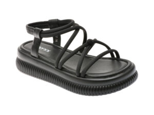 Sandale GRYXX negre, F398, din piele ecologica