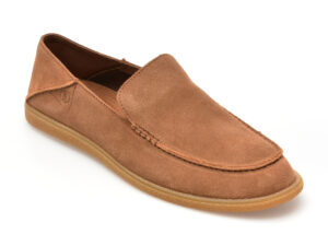 Mocasini CLARKS maro, CLARKBAY STEP, din piele intoarsa