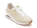 Pantofi sport SKECHERS bej, UNO, din piele ecologica