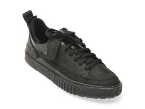 Pantofi CLARKS negri, SOMELAC, din nabuc