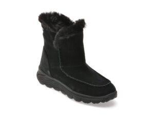 Ghete GEOX negre, D3626C, din piele intoarsa