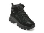 Ghete SKECHERS negre, HI-RYZE, din material textil