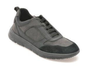 Pantofi GEOX negri, U46E1B, din piele ecologica