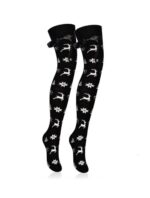 Sosete jambiere negre lungi peste genunchi de Craciun Intenso 440-225