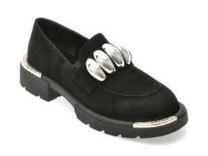 Mocasini EPICA negri, 574249, din piele intoarsa