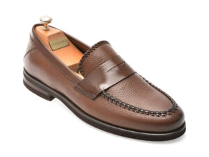 Mocasini eleganti LE COLONEL maro, 72403, din piele naturala