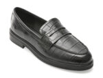 Mocasini ALDO negri, LEDEDANTEN 007, din piele croco