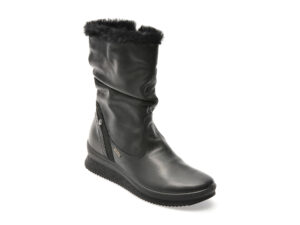 Ghete IMAC negre, 656538, din piele naturala