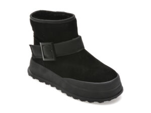 Ghete EPICA negre, 236167, din piele intoarsa