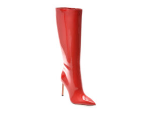 Cizme elegante ALDO rosii, AGATHEA 600, din piele ecologica lacuita